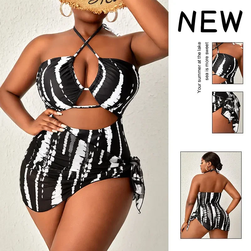 4XL Plus rozmiar strój kąpielowy kobiety Tankini drukuj duże duże pulchne bikini luksusowe Monokini kostiumy kąpielowe strój kąpielowy stroje