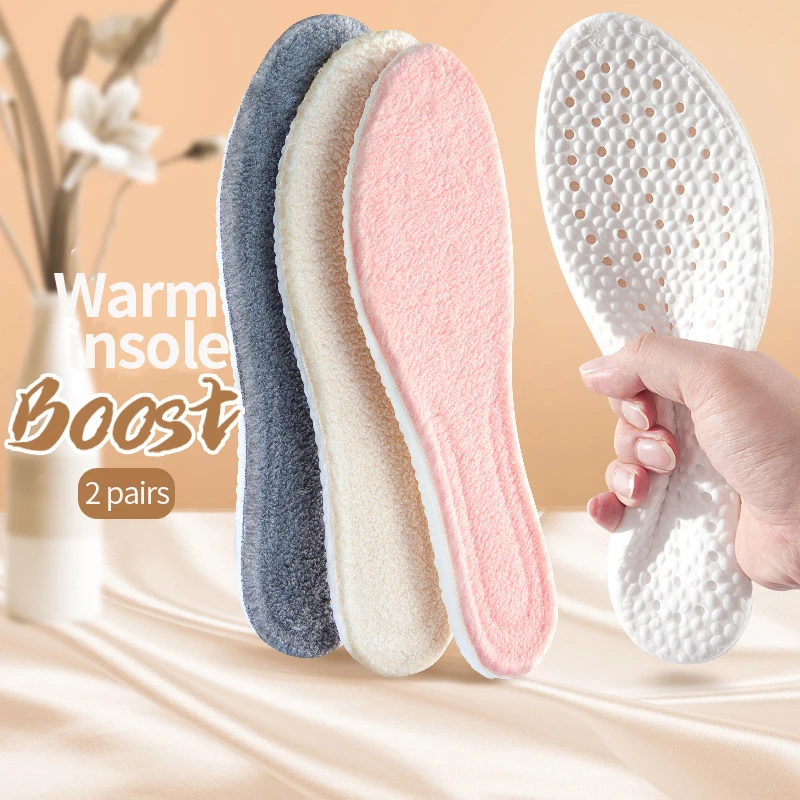 2 Pary Miękkich, Ciepłych Zimowych Wkładek do Butów, Wygodne Samonagrzewające się Wkładki do Butów Sportowych, Grube Wyściółki do Śniegowców, Męskie i Damskie