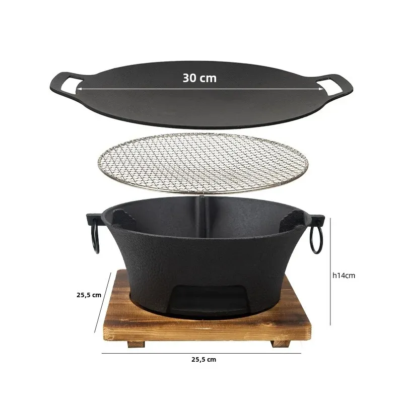Poêle Cuisson à thé Maison Intérieur En fonte Poêle à charbon de bois Poêle à barbecue Chauffage