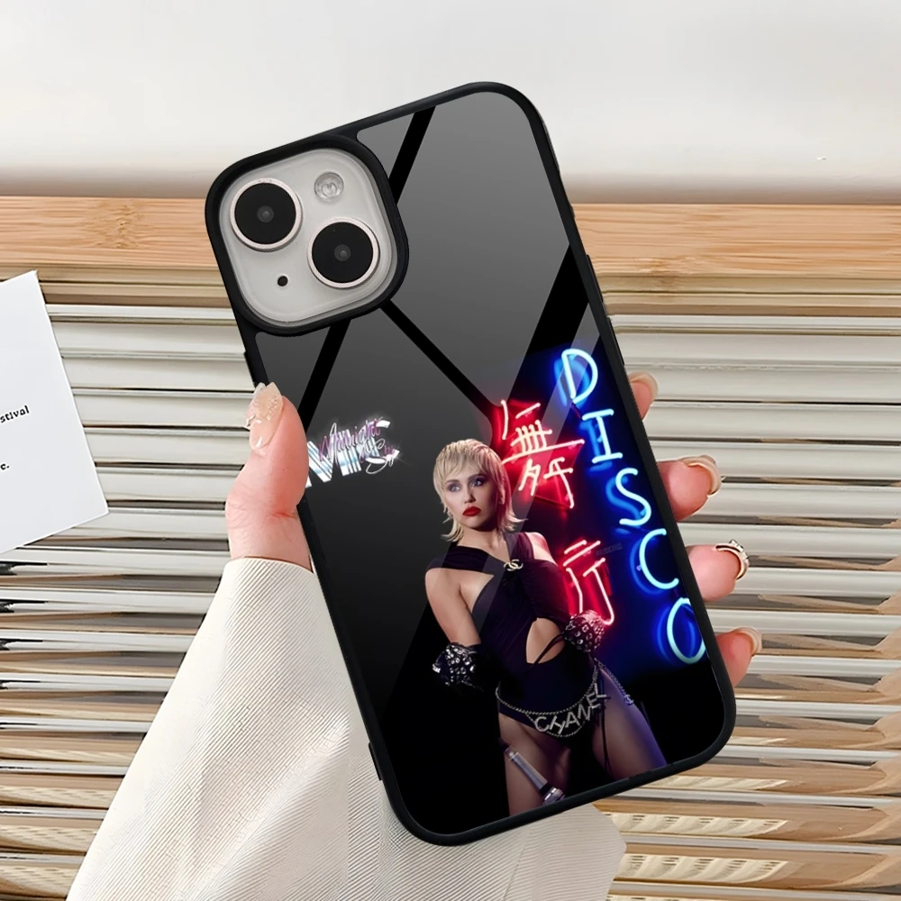 Singer Miley Cyrus Phone Case For Iphone 16 Pro 15 Pro Max 14 12 11 13 Mini 8 7 Plus X Xs XR PC+TPU Design Cover