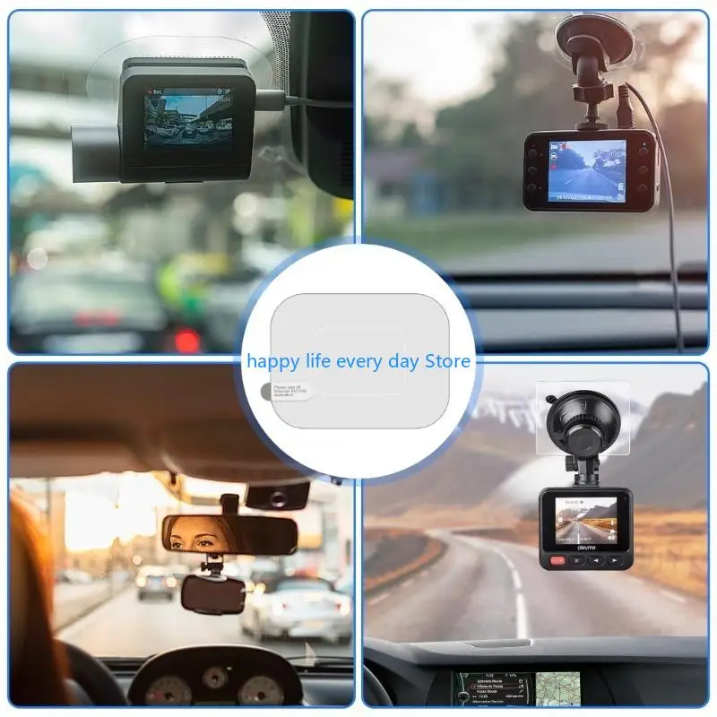 

T8UC Car Electrostatic Windshield Film Mounting Dashcam Stickers Heat Resistant 10pcs
