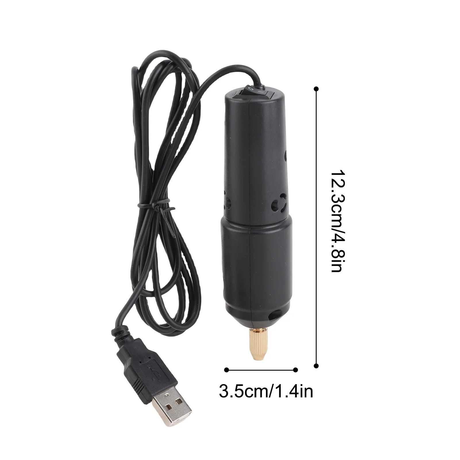 Drill Set Resin Electric Mini Drill with 10pcs Drills Bits for Jewelry Aluminum Products Wood Key Chain Making Black