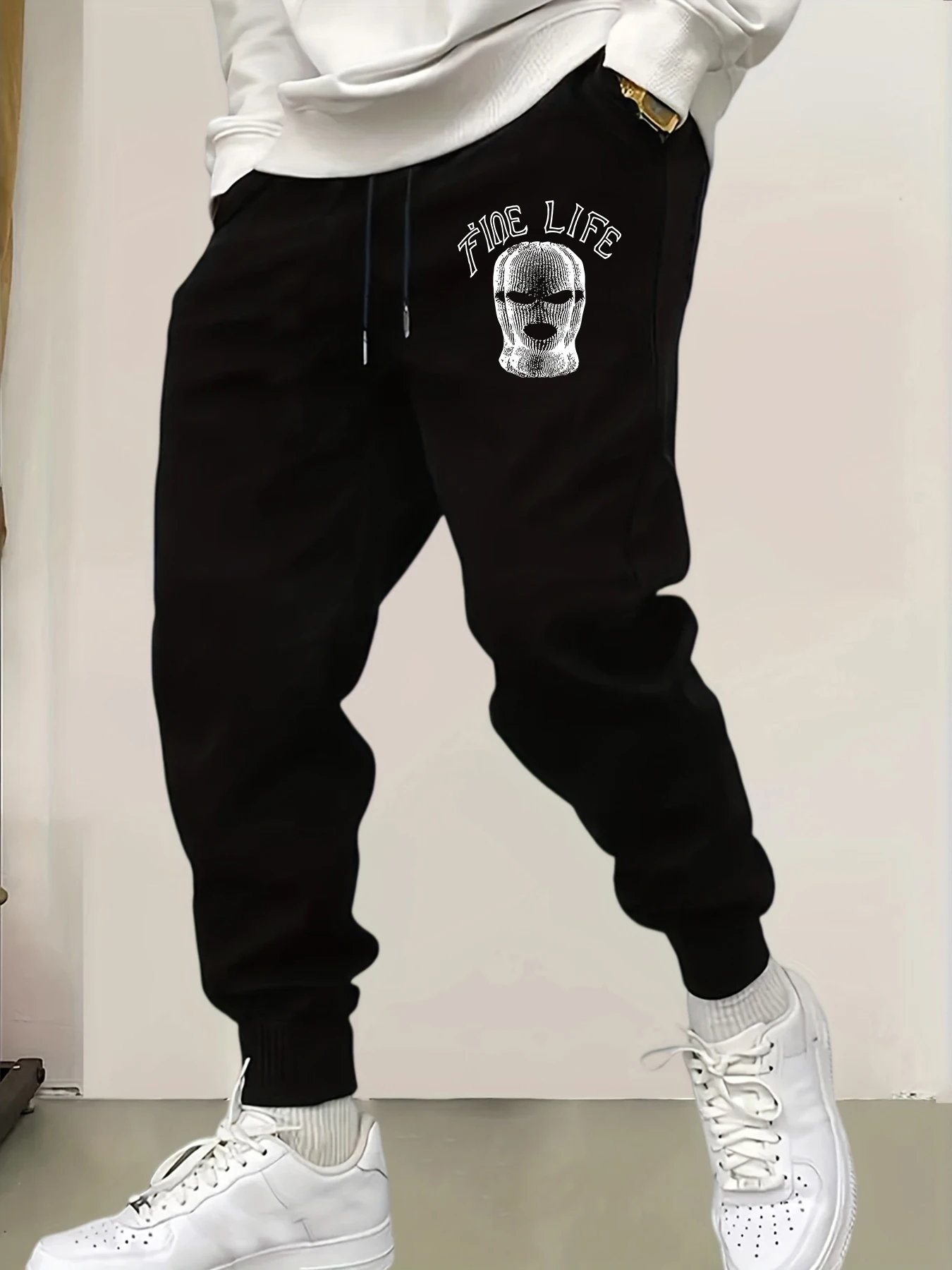

It Was A Fine Life Prints Man's Sweatpants Casual Warm Britches Sports Street Long Pants Soft Hip Hop All-Match Trousers
