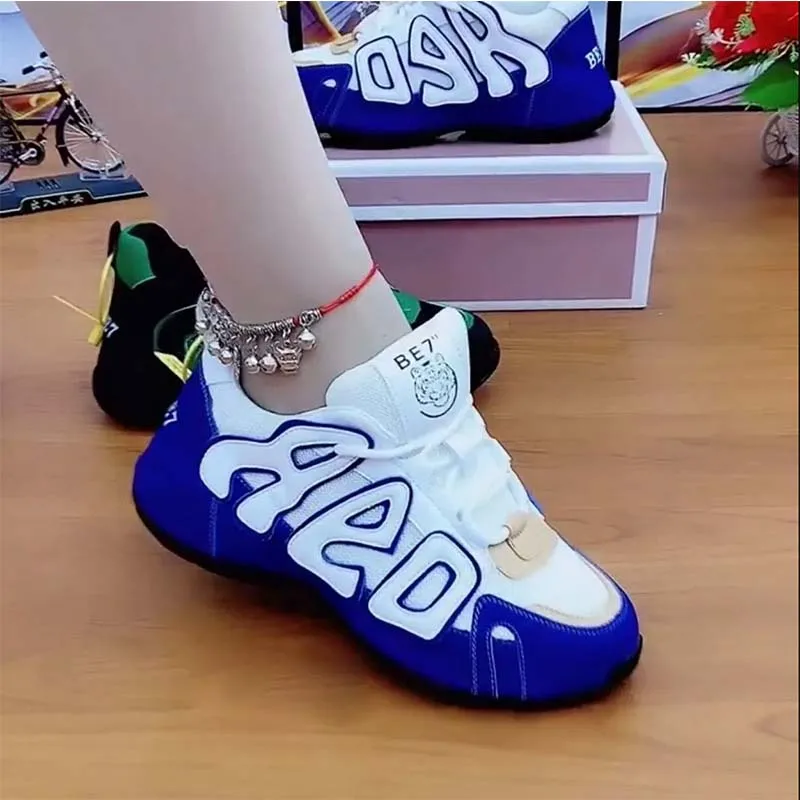 Net face daddy shoes female 2023 spring and autumn new auspicious embroidery Pippen double net sneakers fashion casual shoes