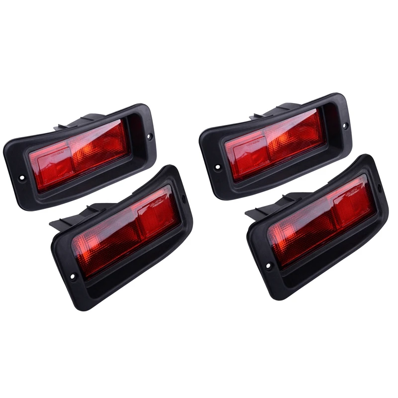 4 X Rear Bumper Reflector Light Tail Light For Mitsubishi Pajero Montero Pajero Sport 1999-2008