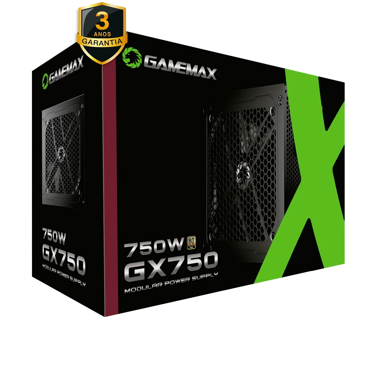 Fonte Modular Gamemax Gx750 750w 80 Plus Gold Black