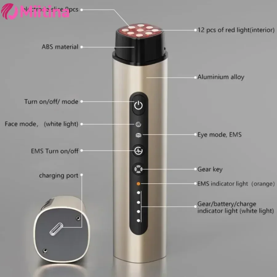 

New Multi pole Imported Beauty Device EMS Microcurrent Lifting, Tightening, Light Line Photon Rejuvenation Device Pulse