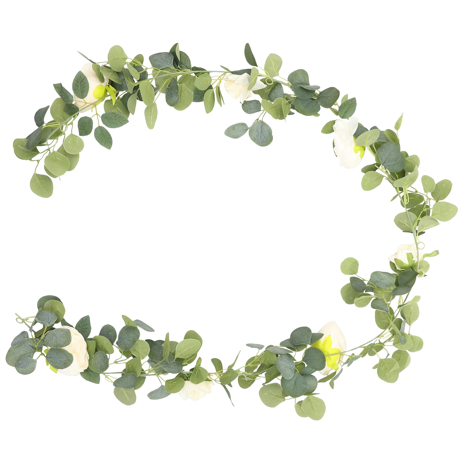 

120Cm Artificial Flower Vine For Valentine'S Day Decor Simulation Rattan With Rose Green Leaves Party Decoration Wreath