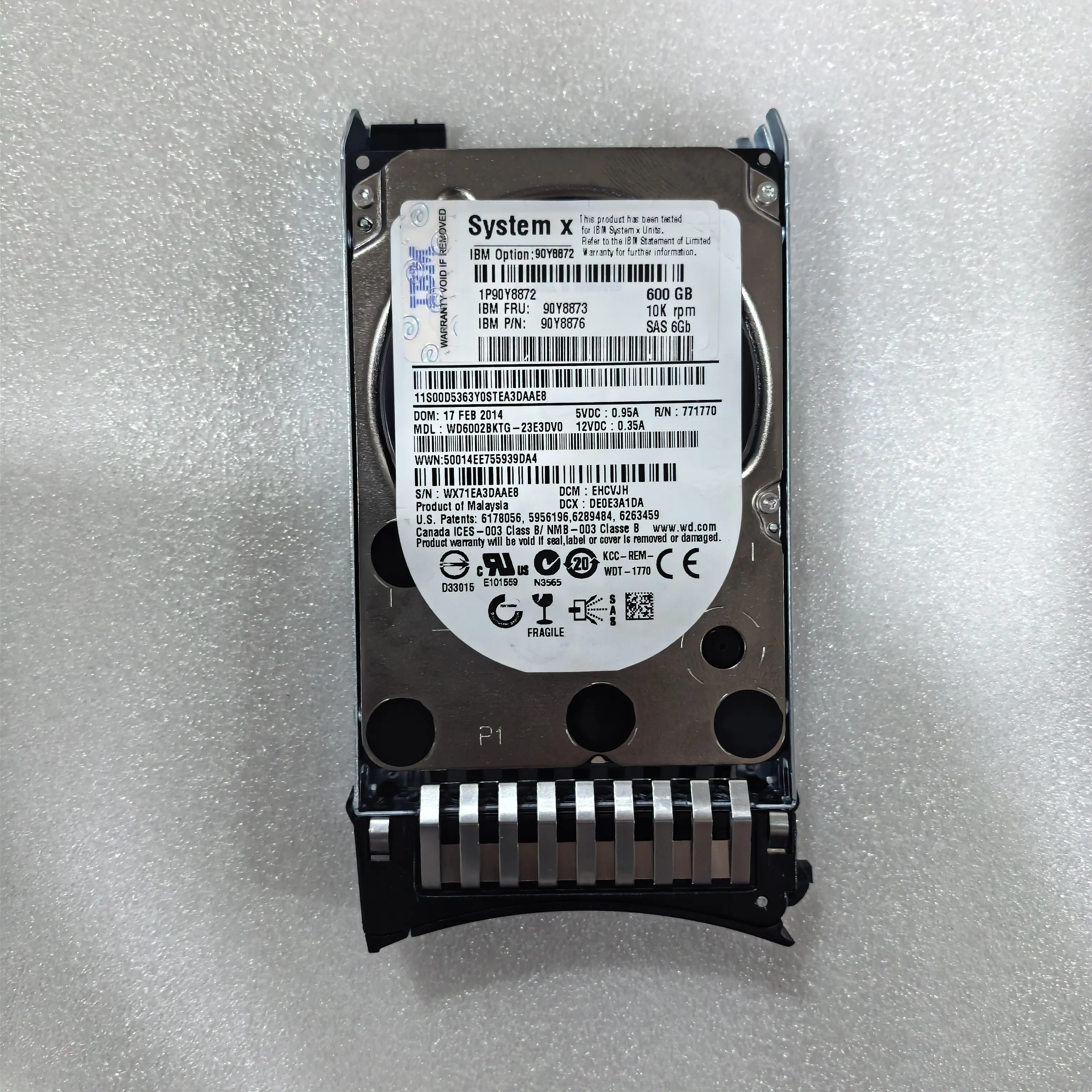 IBM 600G SAS HDD 90Y8873 New Internal Portable Hard Disk for Servers