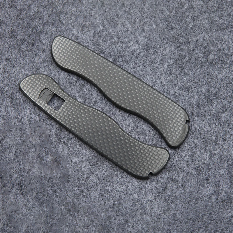 

2 Types Carbon Fibre / Titanium Alloy Material Knife Handle Scale Replacement for 111MM Victorinox Sentinel Swiss Army Knives