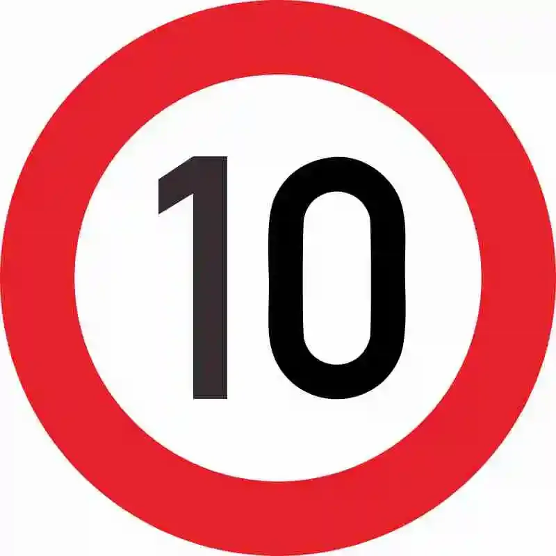 Car Sticke Decalr,speed Limit 10 20 30 40 50 60 70 80 90 Km/h for Various Car Racing Rally High Quality Decal Decor PVC10x10cm