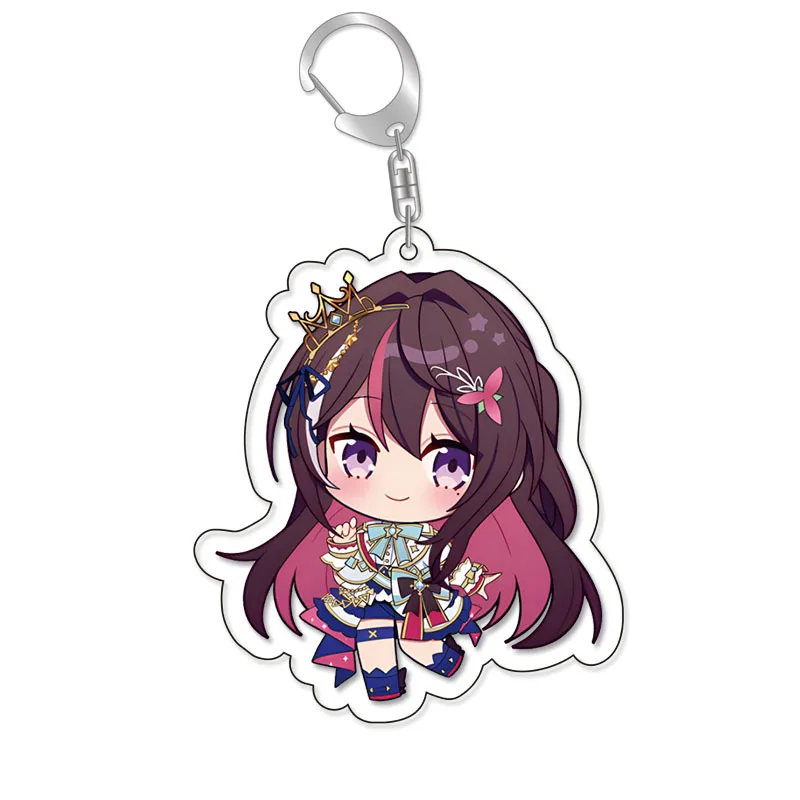 Anime Hololive Vtuber Keychain Kawaii Figures Inugami Korone Shirakami Fubuki Cosplay Collection Key Chain Bag Pendent Fans Gift