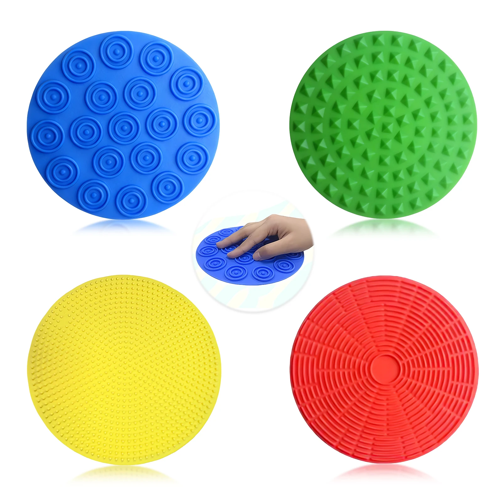 

Silicone Sensory Mat,Tactile Discs,Sensory Toys for Teens and Adults,Suitable for Sensory Play,Grasping Exercises,Foot Massage