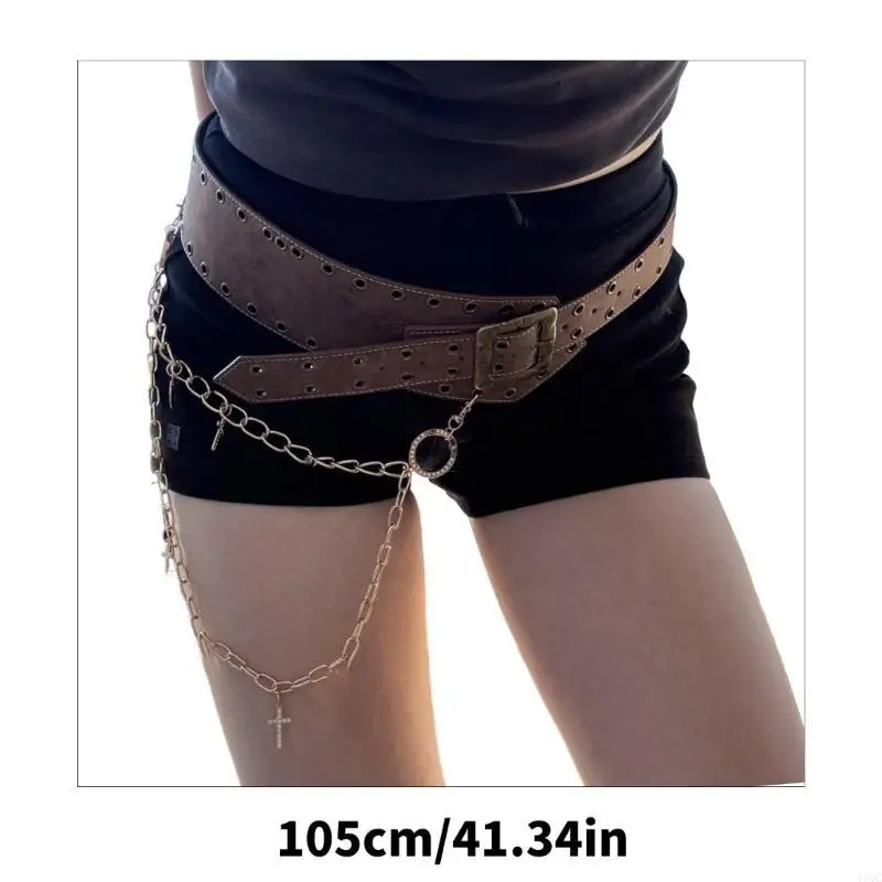 2025 تصميم جديد منفعل الشرير حزام عريض ديكور العيينة الكبيرة الناعمة بو الجلود حزام الخصر #6