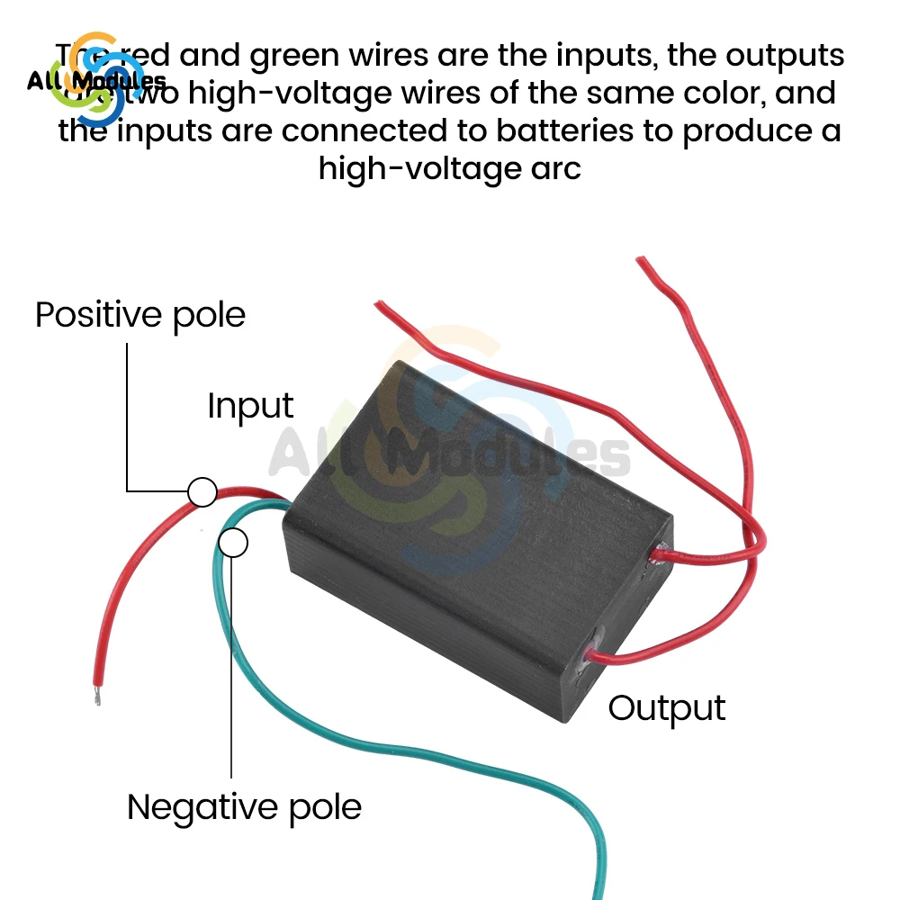 DC3.7-6V 2A 200KV High-Voltage Generator Pulse Arc High-Voltage Module Inverter Boost Module Boost Inverter Module