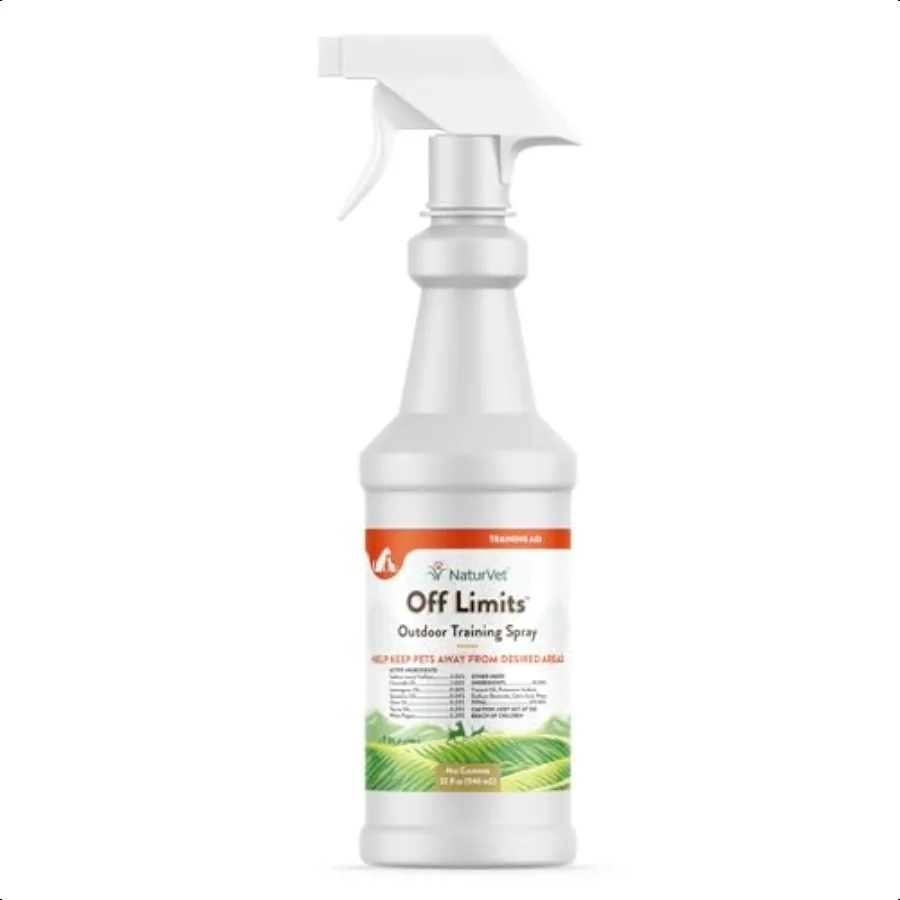 

Off Limits Pet Training Spray for Dogs Cats Deters Pets from Outdoor Areas Includes Herbal Extracts nStaining Sprays for Traini