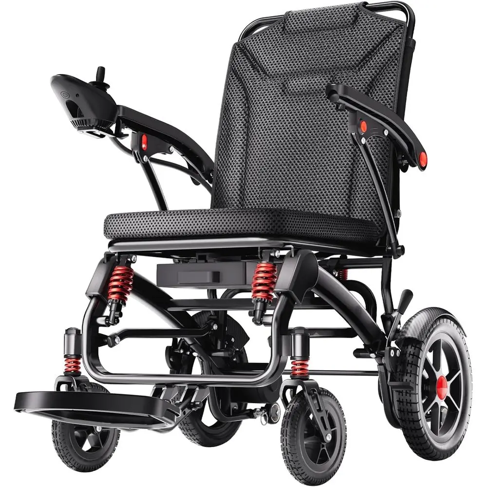 

Lightweight Electric Wheelchair for Adults with 25 Miles Travel Range and All-Terrain Mobility