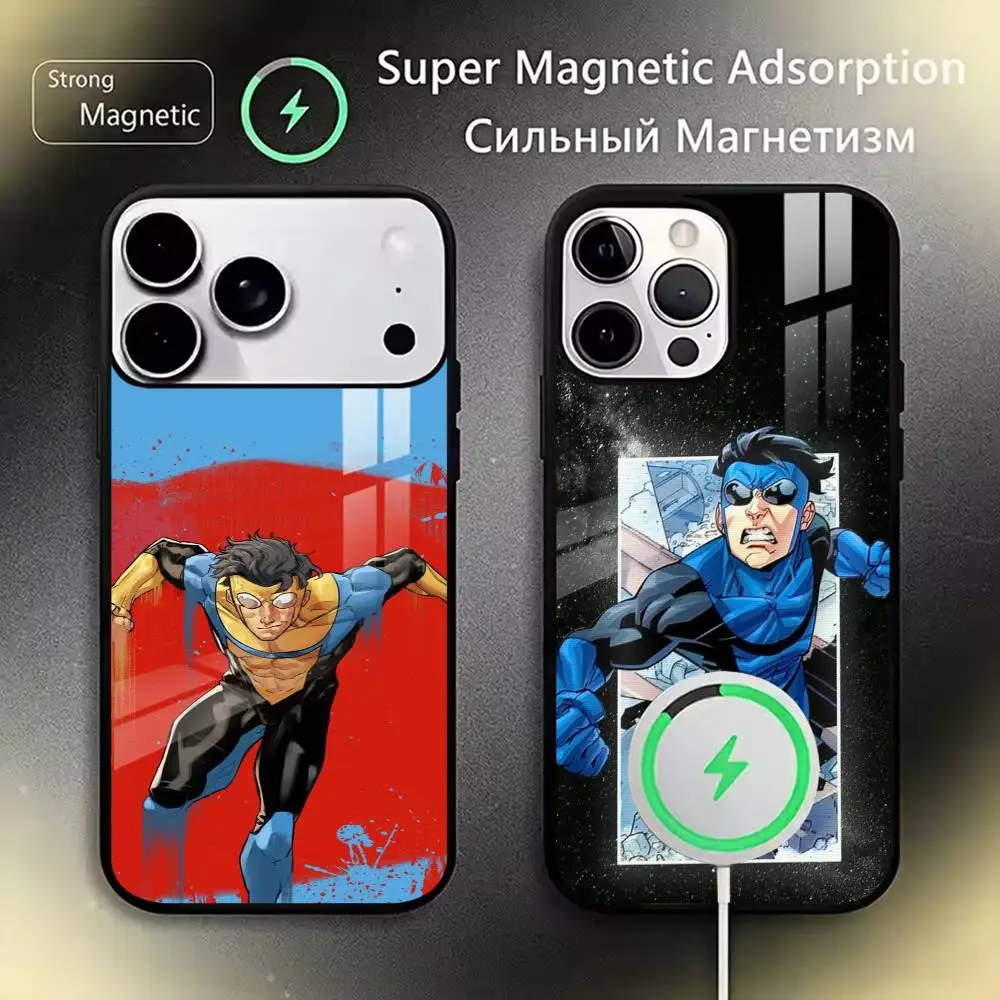 I-Invincible Phone Case For iPhone17,16,15,14,13,12,11 Plus,Pro Magnetic For Magsafe Wireless Charging