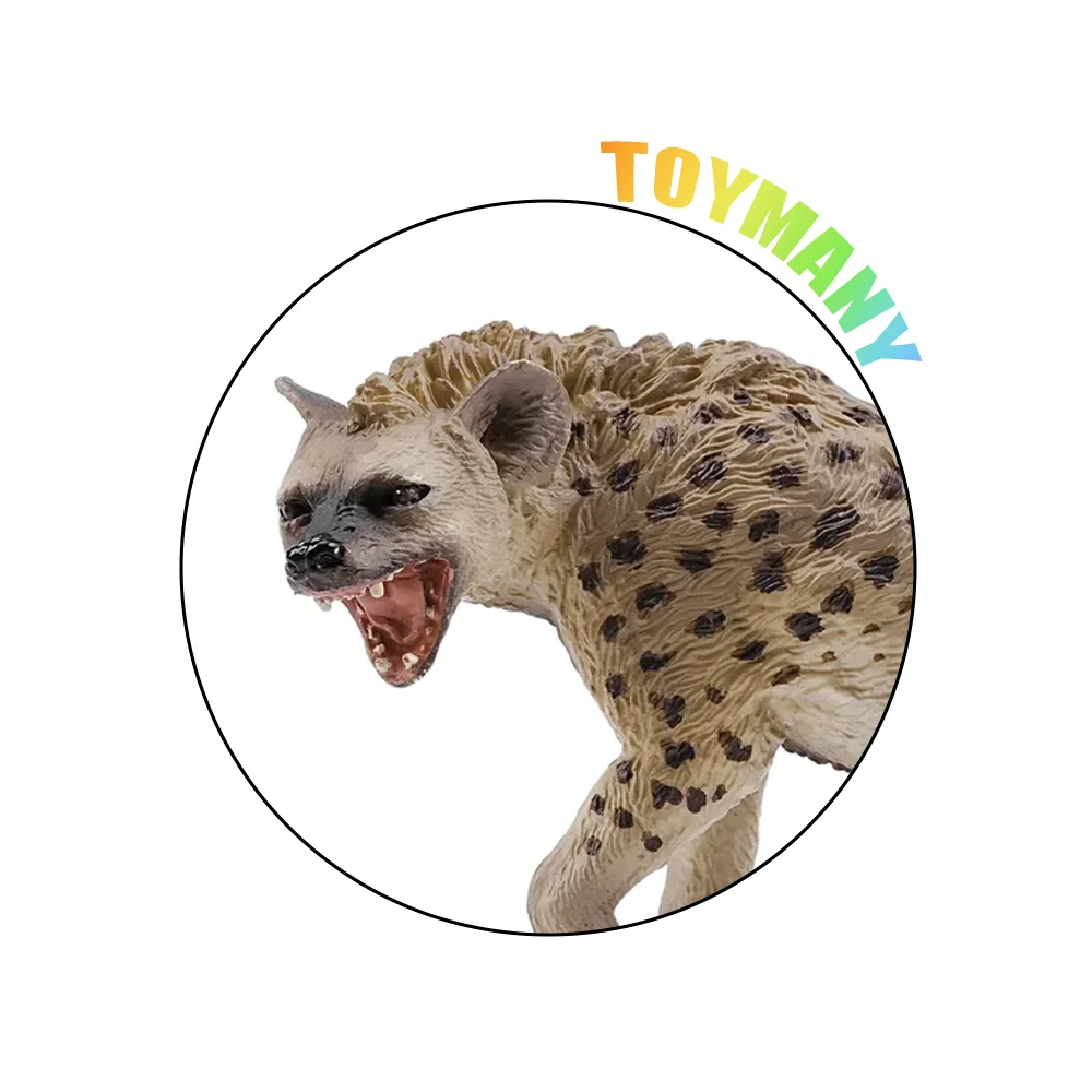 Toymany Simulations-Figur der Spott-Hyäne, Wildtier-Modell, Mini-Figuren, Puppen, Action-Figuren, Spielzeug, Kindergeschenk, Tortendekoration – Detail 9