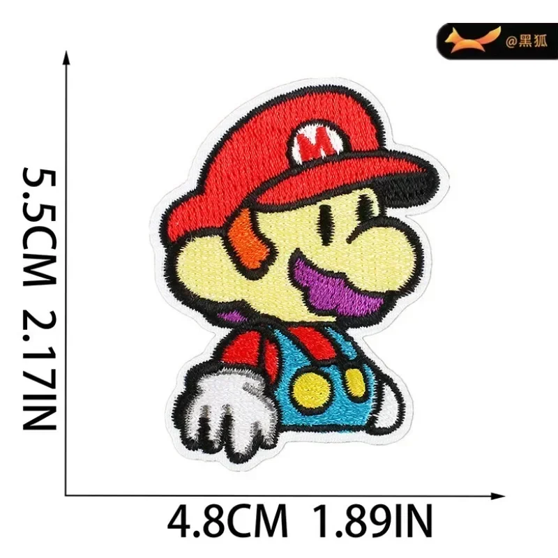 Cartoon Super Mario Bros Embroidery cloth patch clothes decoration cartoon patch computer embroidery mark Mario embroidery stamp