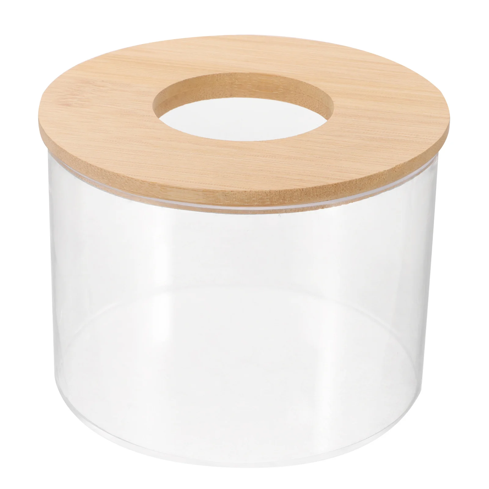 Hamster Bath Room Acrylic Wear resistant Transparent Litter Box Small Pets Bamboo Cover Toilet Reusable