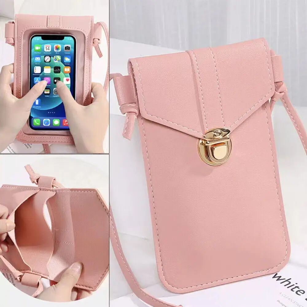 2024 Bag for Women Phone Shoulder Bag TouchScreen Cell Phone Purse PU Leather Crossbody Bag Handbag Card Holder Messenger Bag