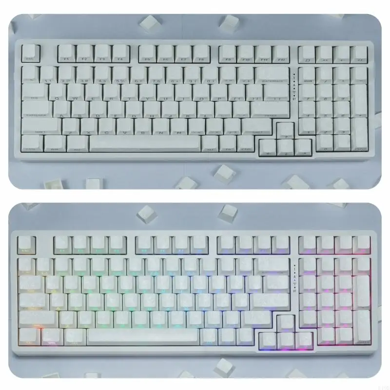 

Premium Carbon Fiber Texture 2.0 Keycaps 140Keys Side Print Backlight For Most Mechanical Keyboards F19E