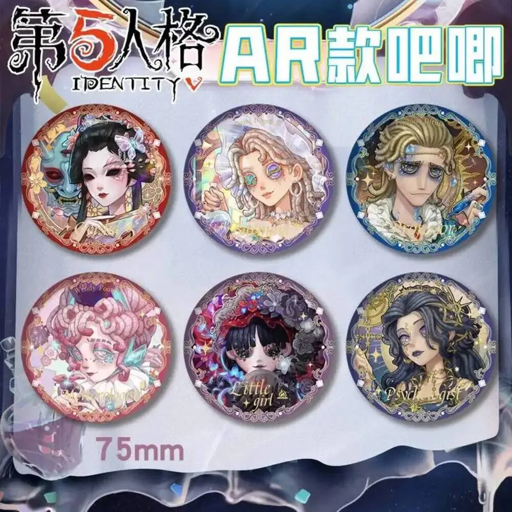 Nouveauté 2026 Accessoires de jeu Cosplay Identity Ⅴ Naiad Anime Geisha Fools gold Ada Mesmer Broche badge en fer blanc version Q Ⅴ