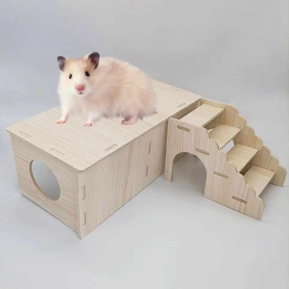 Sturdy Hamster Chinchilla Playground Toy Fine Workmanship Hamster Toy Hamster Stand Playing Platform Ladder for Rodents