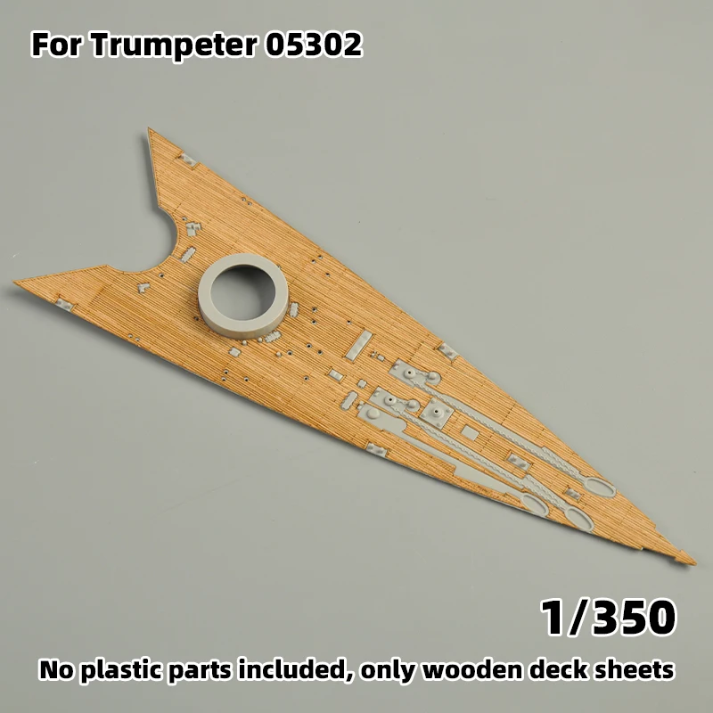 Modell-Upgrade-Teile: Lasergeschnittene Holzdeckplatte mit selbstklebender Ankerkette für TRUMPETER 03710 05302 HMS Hood 1/200 1/350 – Detail 3
