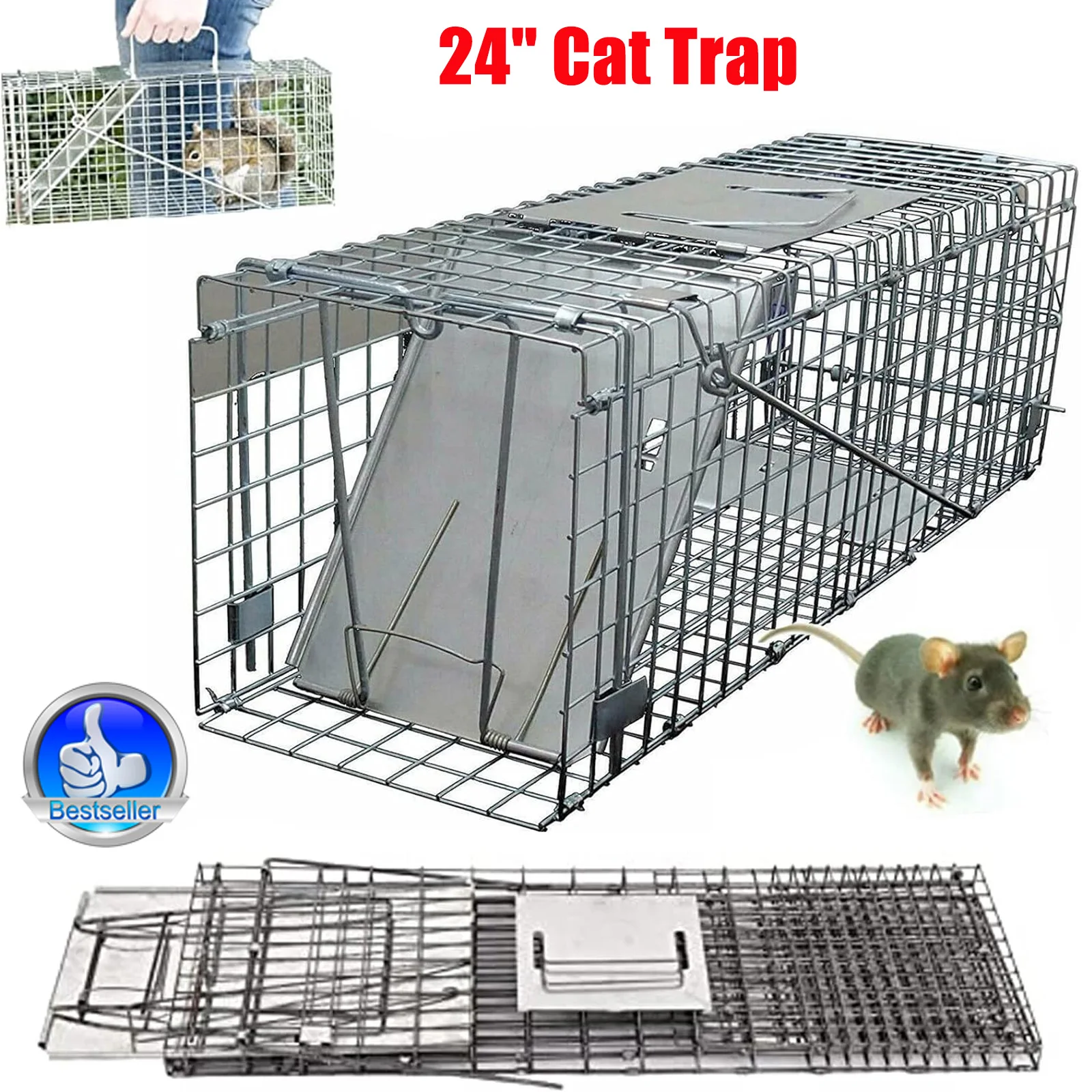 VickyHome 24 Armadilha Humana para Captura e Liberação de Ratos, Coelhos, Raposas e Sapos: Avaliação Real e Prática