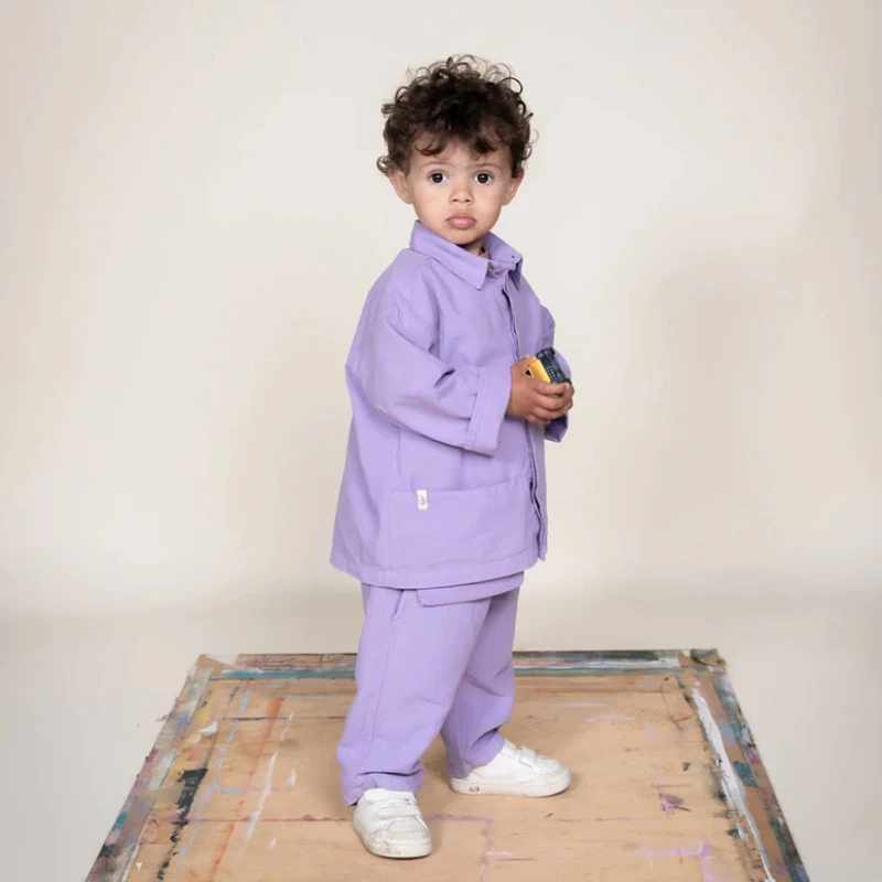 BONNIE-Camisas de manga comprida e calças para bebês meninos e meninas, roupas infantis de verão, cores doces, camisetas curtas, shorts, outono