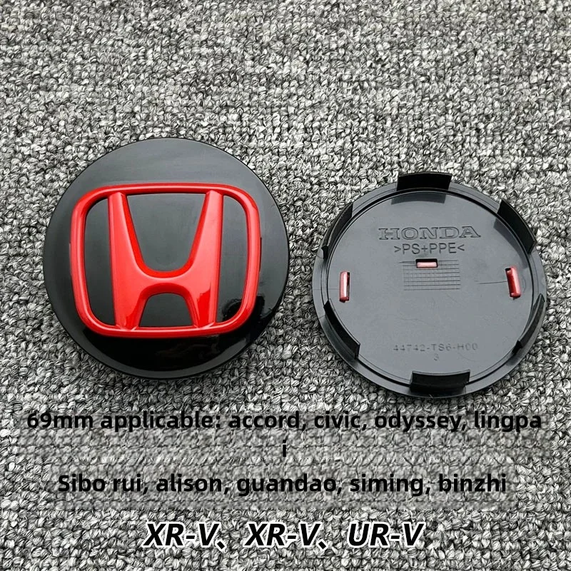 58MM/69MM Car Styling Wheel Center Hub Caps Cover Replacement Accessories For Honda CITY CIVIC Mugen Pilot Type R Type S Insight