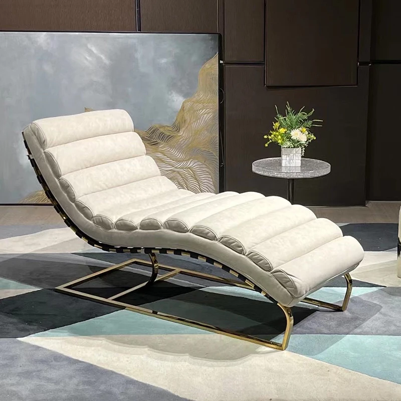 

for New Arrival Living Room Home Furniture White Leather Chaise Lounge Bench Chair