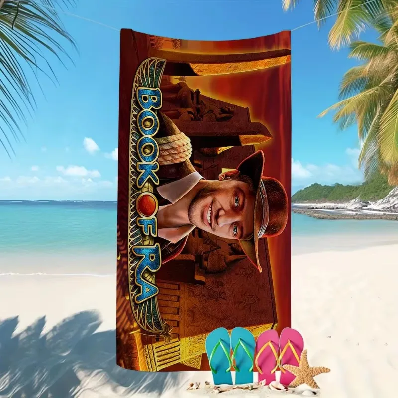 B-Book of Ra Explorer Egyptian Adventure Microfiber Beach Towel Quick Dry Super Absorbent Sand Free Soft Bath Towels Gift - view 2