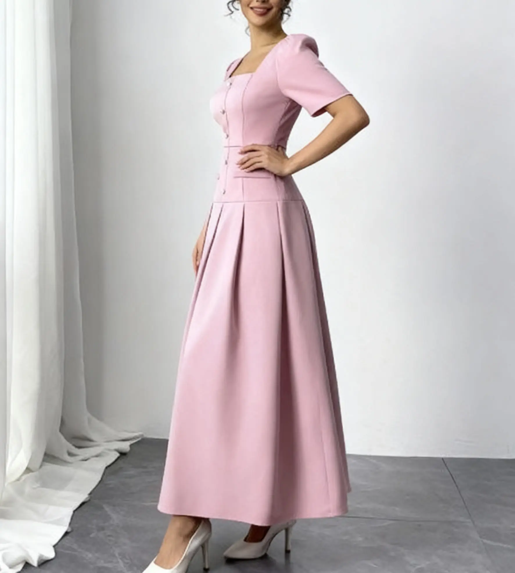 여성용 블랙 봄 시폰 아플리케 보타이 컷아웃 플레어 드롭웨이스트 비치웨어 스포티 아티스틱 가벼운 트렌디한 드레스