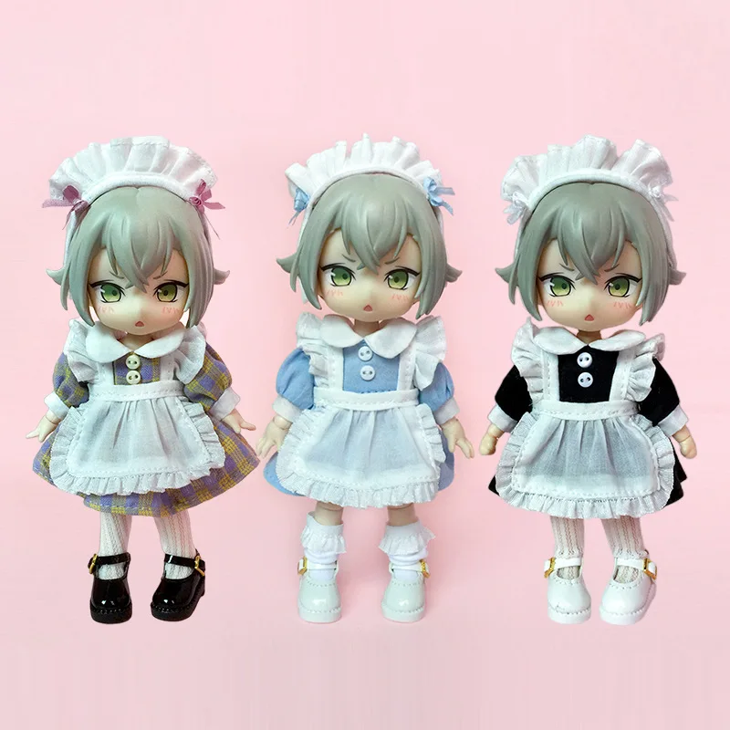 Ob11 Doll Clothes Maid attire Clothes 1/12 Bjd Doll Princess skirt Accessories For Ob11,Obitsu11,Molly, Gsc, Ymy, 1/12bjd Dolls