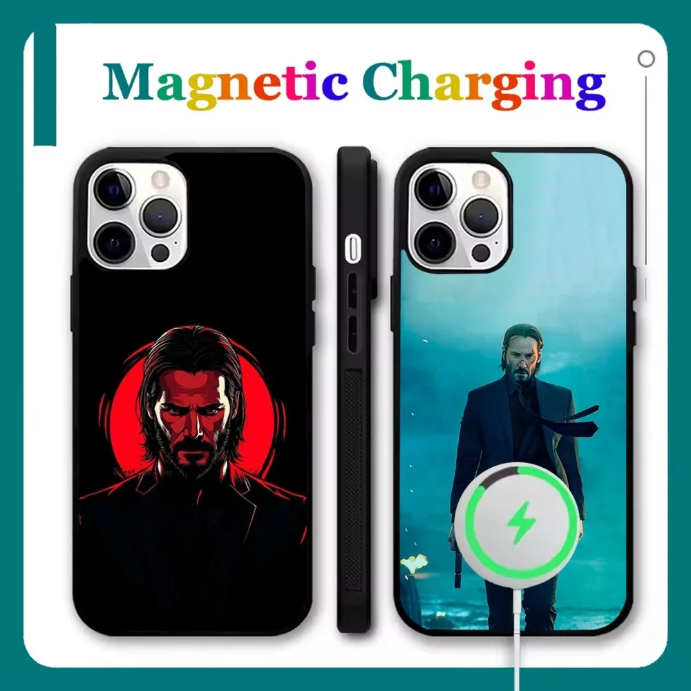 

JohnS W-Wick Phone Case For iPhone 16,15,14,13,12,11,Pro,Max,Plus,Mini,SE New Magsafe Magnetic Wireless Charging