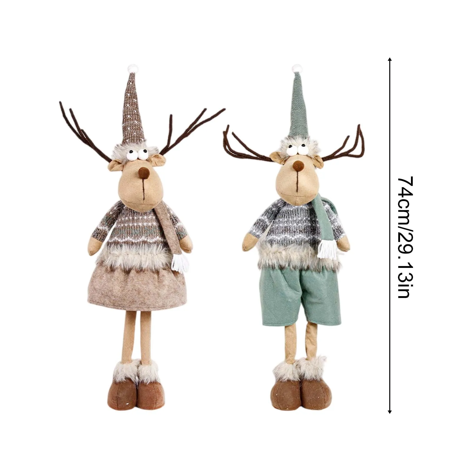 Weihnachten süße stehende Rentier Plüsch Puppe Festival Geschenk für Freund Home Dekoration Puppe Ornament Weihnachten dekorative Lieferungen