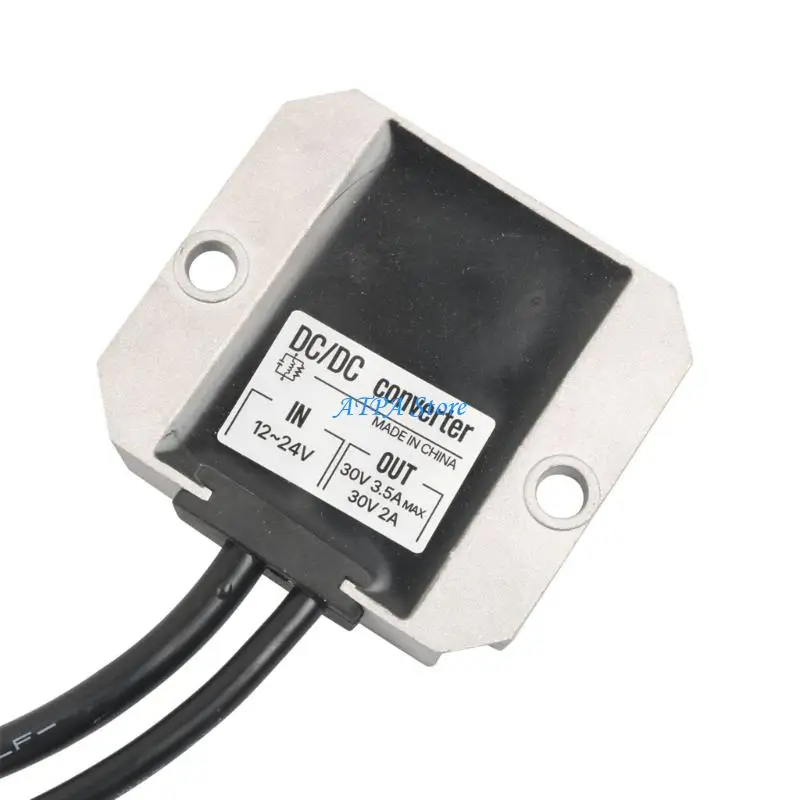 U13C Vehicle 30V Power Adapter Cable for Mini Satellite Internet Terminal, 12V 24V Step Up Converter with Heat Sink Housing for