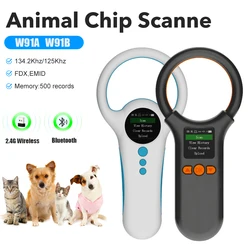 Hayvan mikroçip tarayıcı Pet çip okuyucu etiketi okuyucu 2.4G WIFI Bluetooth taşınabilir RFID 134.2Khz/125Khz EMID köpek kedi inek koyun için