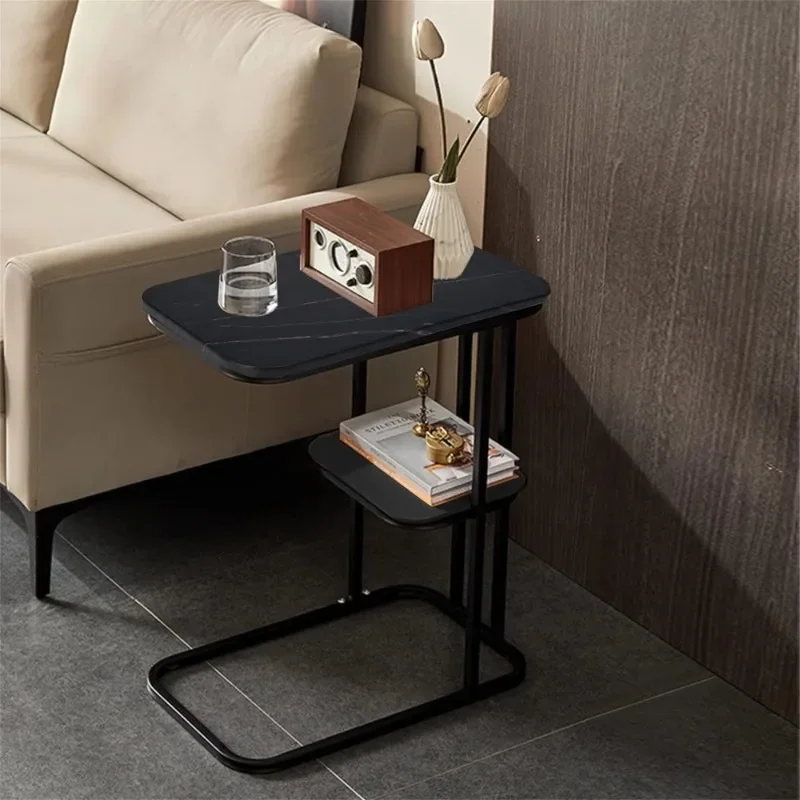 Wholesale Charging Station Side Table Set of 2 Metal Frame  diamond mirrored coffee