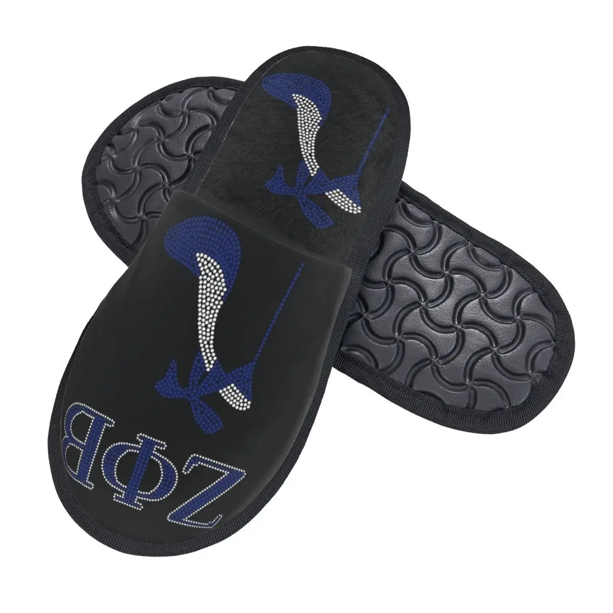 Custom Zeta Phi Beta Sorority Guest Slippers for Bathroom Women Greek Letter 1920 House Slipper