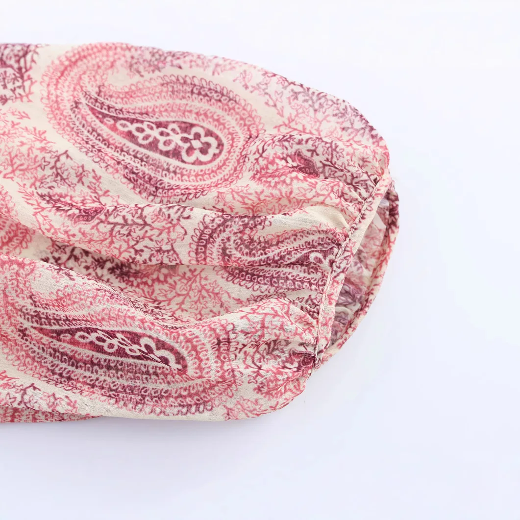 2025 verão em camadas vestido decorativo com decote em v solto midi vestido elegante impresso vestido longo feminino casual manga longa vestido de férias