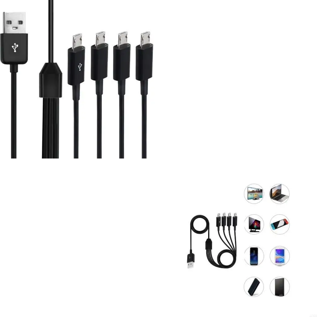 USB charging Multicharging Cable for Tablets and Smartphones Stay powereds Up All Day Long Splitter Cable 20cm/150cm
