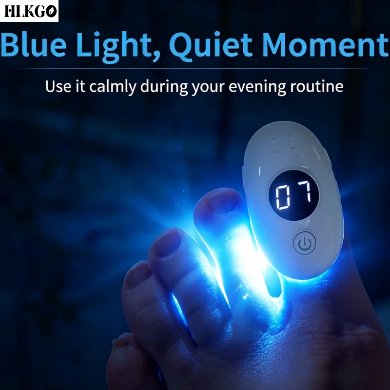 Portable Nail Laser Device 470nm Blue 910nm Infrared for Damaged Nail Repair Home Treatment Tool