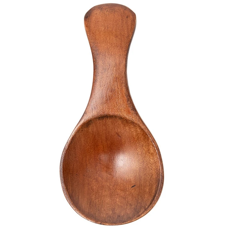 Wooden Spoon Spice Small Spoon Round Mouth Soup Porridge Spoon Chinese Soup Spoon Children's Soup Porridge Spoon