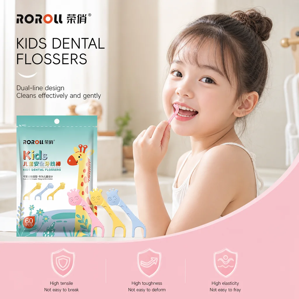 Dental Floss Picks - Filo Interdentale per Bambini a Doppia