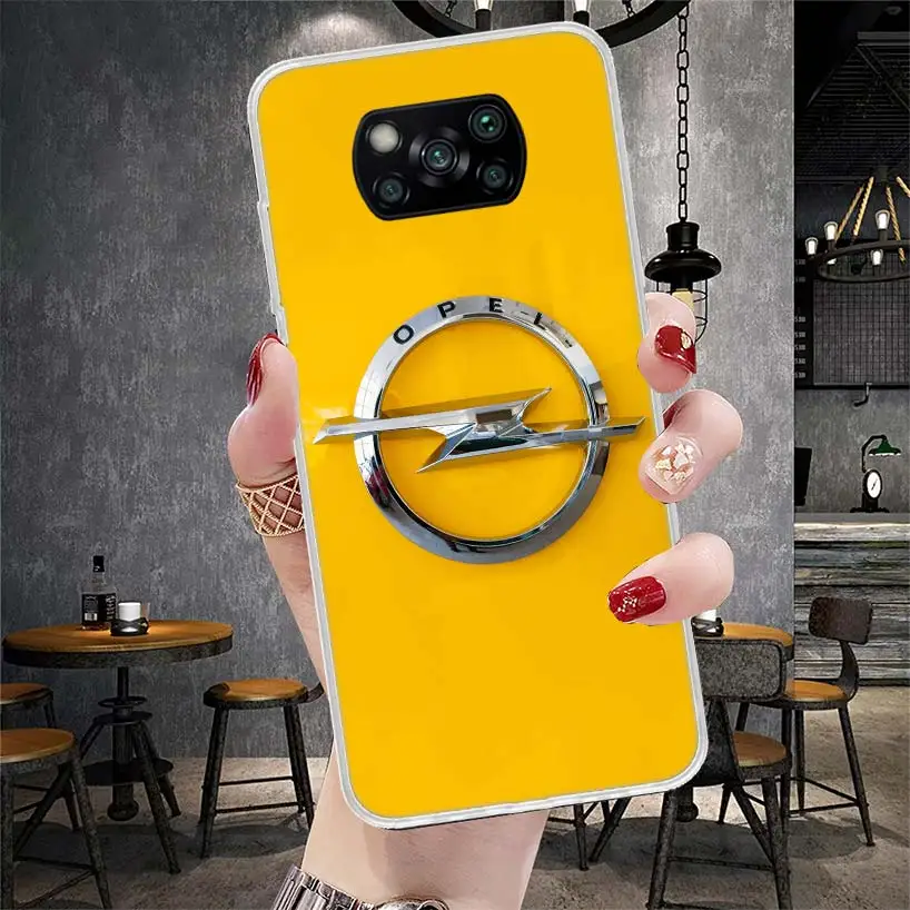 Opel Logo Car Phone Case For Xiaomi Redmi 15C 15 13C 13 Poco X5 X6 X7 F7 M7 M8 Pro X3 12C 12 10C 10A 10 9T Fundas Redmi 15C 15 1