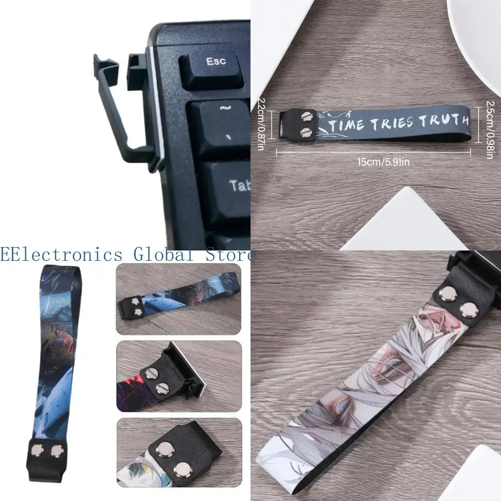 462B Personalize Anime Keyboards Lanyard  Keyboards Strap With Fashionable Twill Design Multipurpose Strap Rope